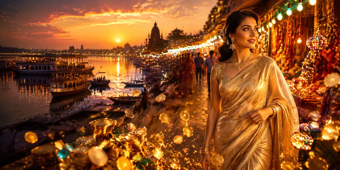রাজশাহীতে শাড়ি পরিহিতা একজন ব্যবহারকারী মোবাইলে জমা করছেন